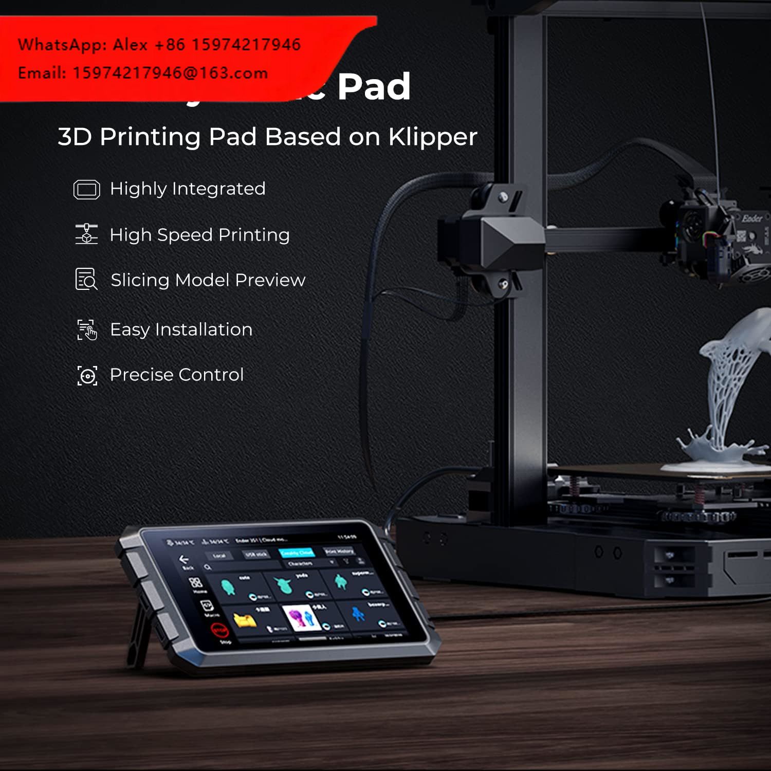 Klipper Pad 7 Inch - Creality Sonic Pad T800, écran tactile
